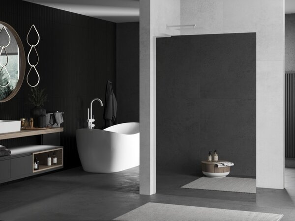 Mexen Kioto L, paravan de dus walk-in 70 x 200 cm, sticla model oglinda 8 mm, profil alb, 800-070-103-20-50