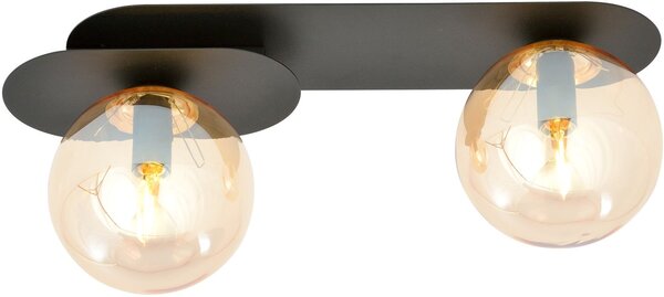 Emibig Plaza lampă de tavan 2x10 W negru-chihlimbar 1120/2