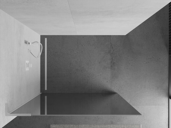 Mexen Kioto L, paravan de dus walk-in 70 x 200 cm, sticla model oglinda 8 mm, profil alb, 800-070-103-20-50