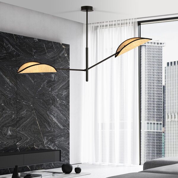 Emibig Vene lampă de tavan 2x10 W negru-bej 1160/2