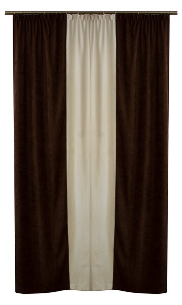 Set draperii Velaria Suet wenge cu ivoire, 2x130x220 cm
