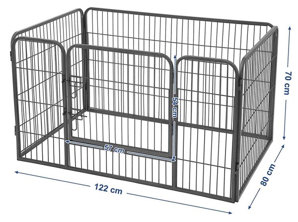 Tarc animale Feandrea Gri 122x80x70 cm