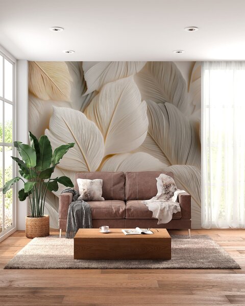 Tapet Frunze ascuțite, Fototapet Natură, Fototapet Frunze, w05747 : Uwalls.ro