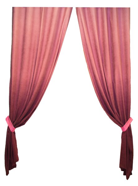 Set draperii Velaria hazel degrade roz pe rejansa, diverse dimensiuni