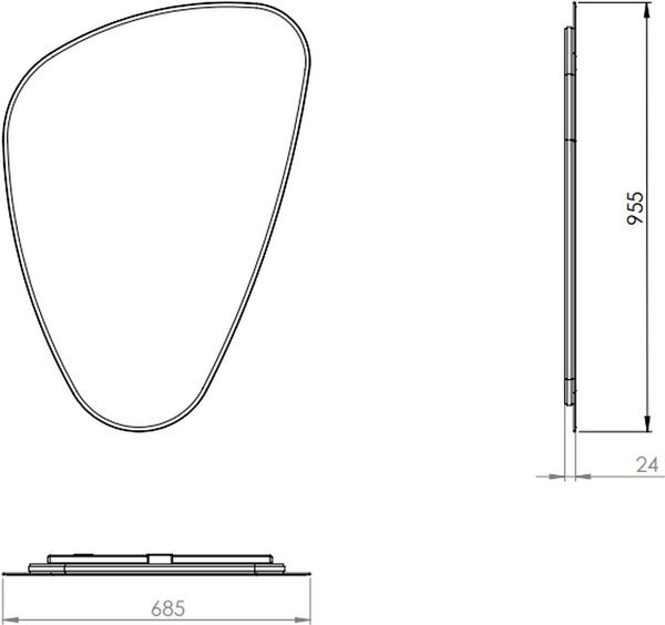 Elita Sharon oglindă 65x100 cm cu iluminare auriu RE060654015450