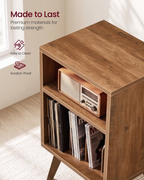 Masa consola multifunctionala pentru echipamente audio, pickup vinil Vasagle, Maezo, Maro, 48x40x80 cm