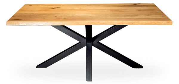 Masa lemn masiv stejar Spider, 6 persoane, 1600x900mm