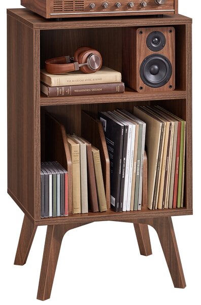 Masa consola multifunctionala pentru echipamente audio, pickup vinil Vasagle, Maezo, Maro inchis, 48x40x80 cm