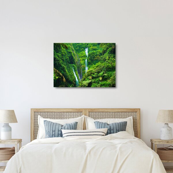 Tablou pe sticlă - Cascada Madakaripura, Java de Est, Indonezia (70x50 cm)