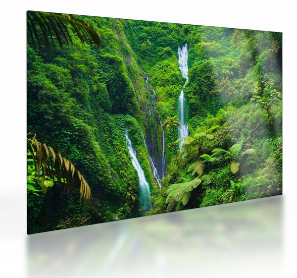 Tablou pe sticlă - Cascada Madakaripura, Java de Est, Indonezia (70x50 cm)