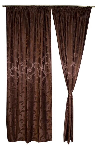 Set draperii Velaria jacard wenge, 2x120x245 cm