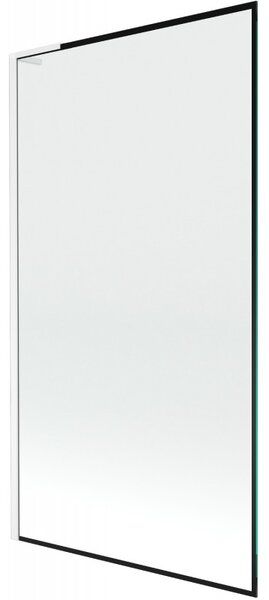 Mexen Next L, paravan de baie cu 1 aripă 100 x 150 cm, model sticlă transparentă de 6 mm negru, profil alb, 895-100-000-03-70-20
