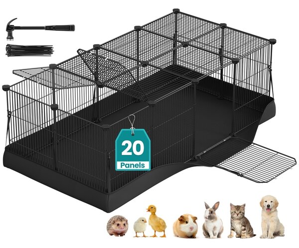 Tarc pentru animale mici Damion, Negru, 123x63x41.5 cm
