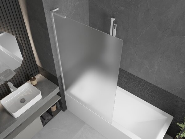 Mexen Next L, paravan de baie cu 1 aripă 100 x 150 cm, sticlă mată 6 mm, profil alb, 895-100-000-03-30-20