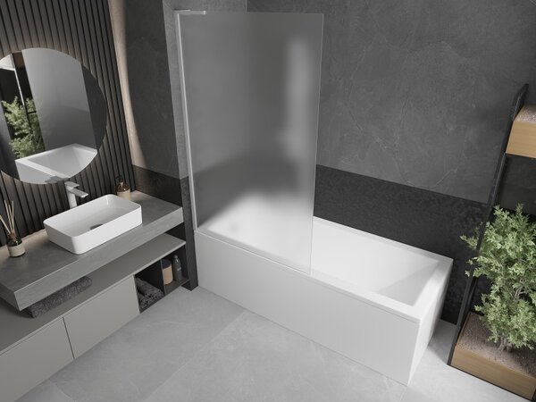Mexen Next L, paravan de baie cu 1 aripă 100 x 150 cm, sticlă mată 6 mm, profil alb, 895-100-000-03-30-20