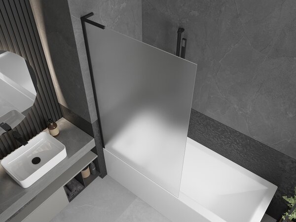 Mexen Next L, paravan de baie cu 1 aripă 100 x 150 cm, sticlă mată 6 mm, profil negru, 895-100-000-03-30-70