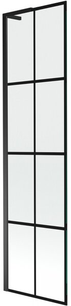 Mexen Next L, paravan de baie cu 1 aripă 50 x 150 cm, model sticlă transparentă de 6 mm negru, profil negru, 895-050-000-03-77-70