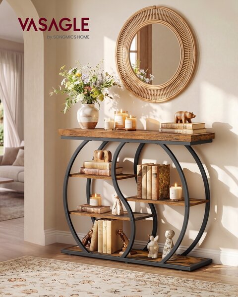 Consola Dacey, Maro rustic, 100x30x81.5 cm