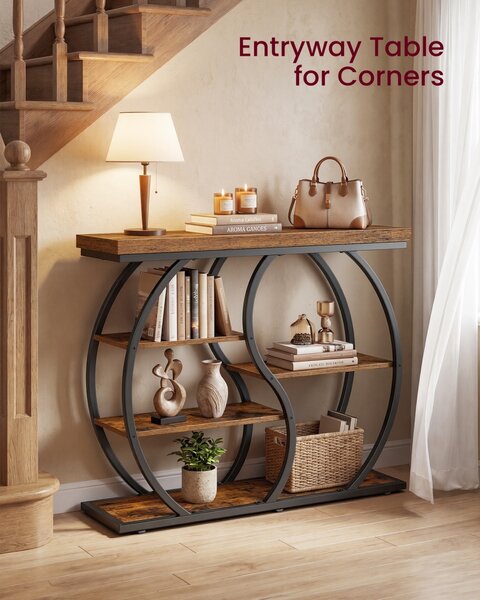 Consola Dacey, Maro rustic, 100x30x81.5 cm