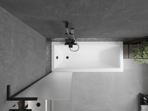 Mexen Next L, paravan de baie cu 1 aripă 50 x 150 cm, sticlă mată 6 mm, profil negru, 895-050-000-03-30-70