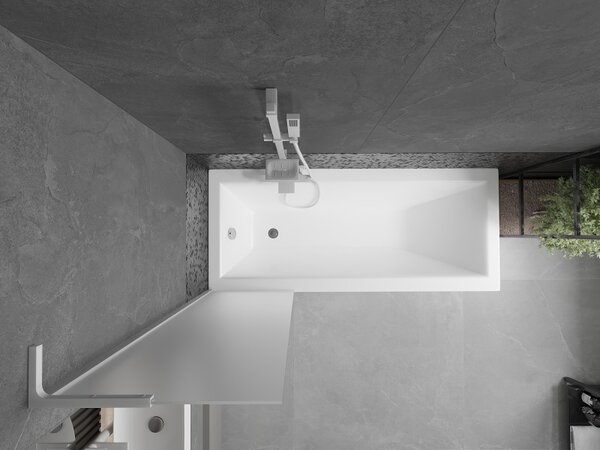 Mexen Next L, paravan de baie cu 1 aripă 50 x 150 cm, sticlă mată 6 mm, profil alb, 895-050-000-03-30-20