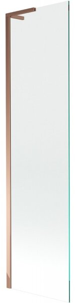 Mexen Next L, paravan de baie cu 1 aripă 50 x 150 cm, sticlă transparentă de 6 mm, profil auriu roz, 895-050-000-03-00-60