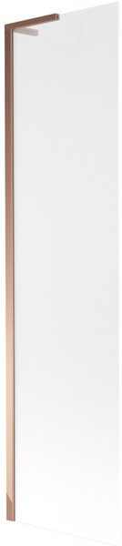 Mexen Next L, paravan de baie cu 1 aripă 50 x 150 cm, sticlă mată 6 mm, profil auriu roz, 895-050-000-03-30-60