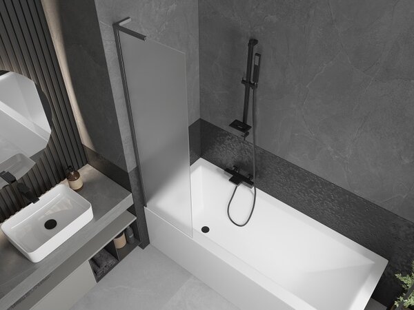 Mexen Next L, paravan de baie cu 1 aripă 50 x 150 cm, sticlă mată 6 mm, profil grafit, 895-050-000-03-30-66