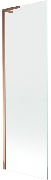 Mexen Next L, paravan de baie cu 1 aripă 60 x 150 cm, sticlă transparentă de 6 mm, profil auriu roz, 895-060-000-03-00-60