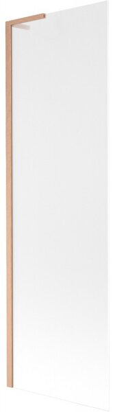 Mexen Next L, paravan de baie cu 1 aripă 60 x 150 cm, sticlă mată 6 mm, profil cupru, 895-060-000-03-30-65