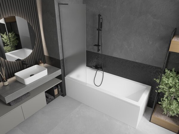 Mexen Next L, paravan de baie cu 1 aripă 60 x 150 cm, sticlă mată de 6 mm, profil grafit, 895-060-000-03-30-66