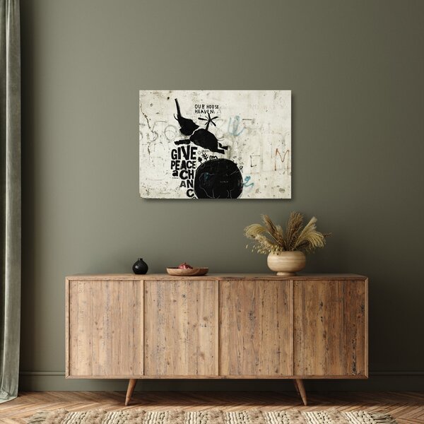 Tablou pe sticlă - Elefant deasupra solului (70x50 cm)