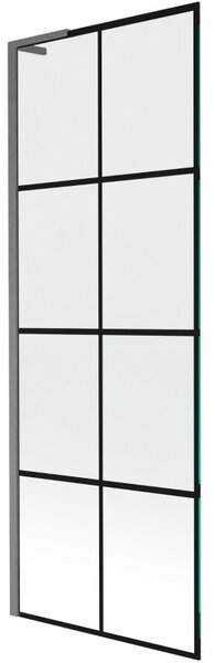 Mexen Next L, paravan de baie cu 1 aripă 70 x 150 cm, model sticlă transparentă-negru de 6 mm, profil grafit, 895-070-000-03-77-66