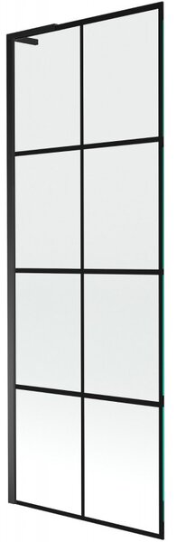 Mexen Next L, paravan de baie cu 1 aripă 70 x 150 cm, model sticlă transparentă de 6 mm negru, profil negru, 895-070-000-03-77-70