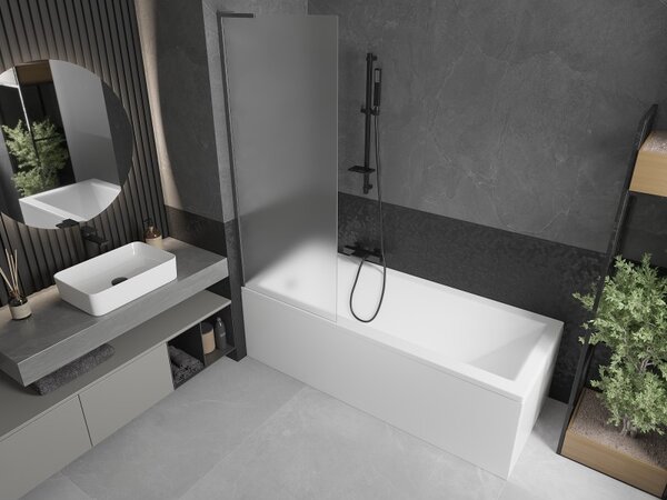 Mexen Next L, paravan de baie cu 1 aripă 70 x 150 cm, sticlă mată de 6 mm, profil grafit, 895-070-000-03-30-66