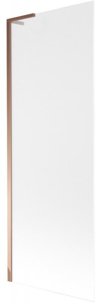 Mexen Next L, paravan de baie cu 1 aripă 70 x 150 cm, sticlă mată 6 mm, profil auriu roz, 895-070-000-03-30-60