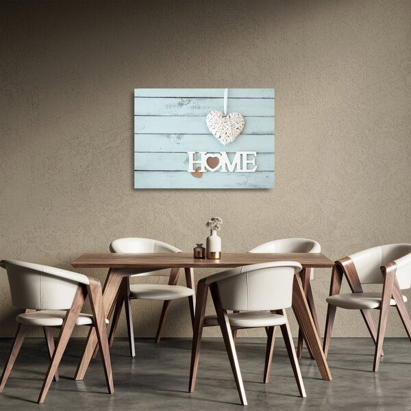 Tablou pe sticlă - I love home (70x50 cm)