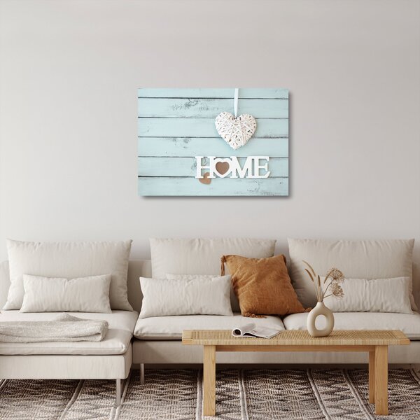 Tablou pe sticlă - I love home (70x50 cm)