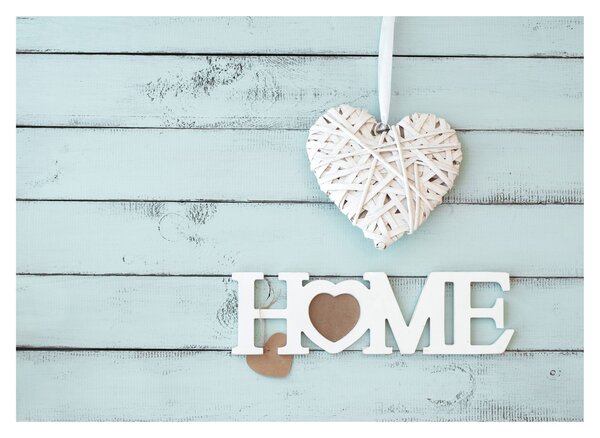 Tablou pe sticlă - I love home (70x50 cm)