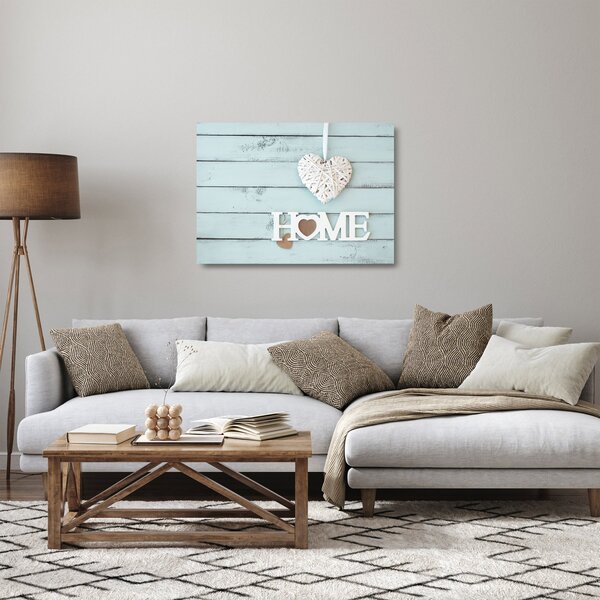 Tablou pe sticlă - I love home (70x50 cm)