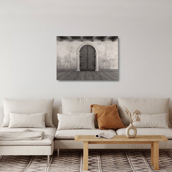 Tablou pe sticlă - Ușa misterioasă (70x50 cm)