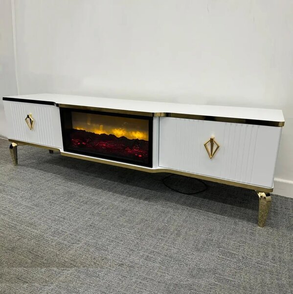 Comoda cu semineu Calvin 160x50x40 cm