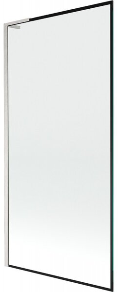 Mexen Next L, paravan de baie cu 1 aripă 90 x 150 cm, model sticlă transparentă de 6 mm negru, sticlă transparentă de 6 mm, profil din oțel periat, 895-090-000-03-70-97