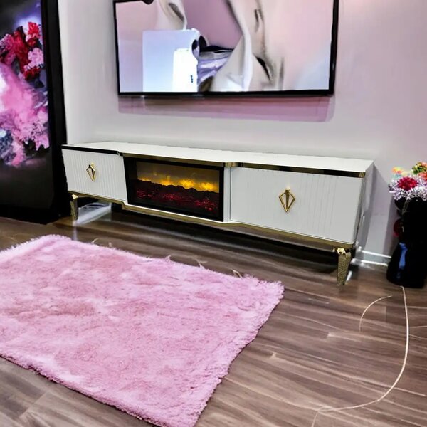 Comoda cu semineu Calvin 160x50x40 cm