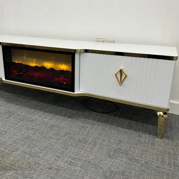 Comoda cu semineu Calvin 160x50x40 cm