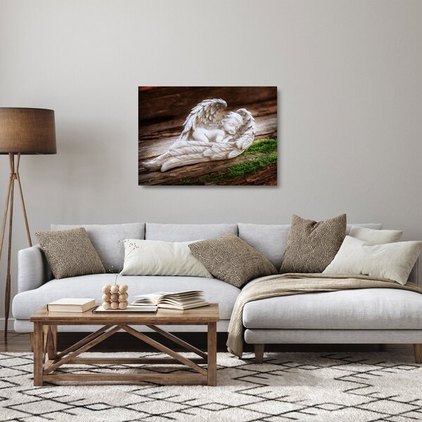 Tablou pe sticlă - Îngeraș dormind (70x50 cm)