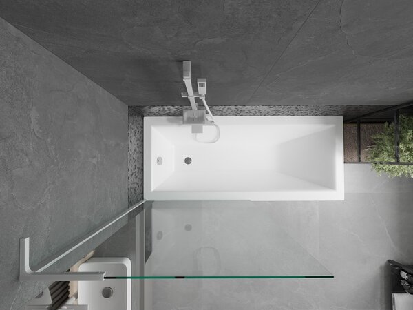 Mexen Next L, paravan de baie cu 1 aripă 90 x 150 cm, sticlă transparentă de 6 mm, profil alb, 895-090-000-03-00-20