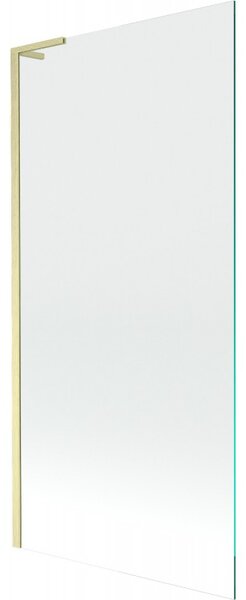Mexen Next L, paravan de baie cu 1 aripă 90 x 150 cm, sticlă transparentă de 6 mm, profil auriu mat, 895-090-000-03-00-55