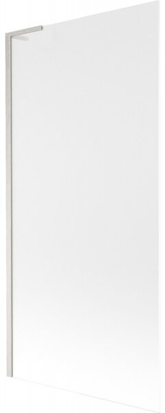 Mexen Next L, paravan de baie cu 1 aripă 90 x 150 cm, sticlă mată 6 mm, sticlă transparentă 6 mm, profil din oțel periat, 895-090-000-03-30-97