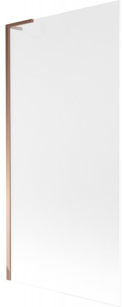 Mexen Next L, paravan de baie cu 1 aripă 90 x 150 cm, sticlă mată 6 mm, profil auriu roz, 895-090-000-03-30-60
